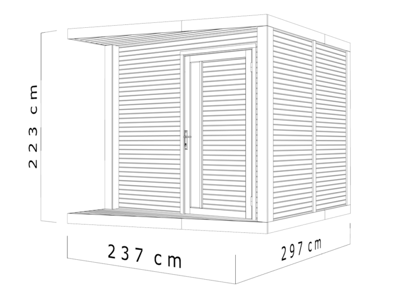 Abri de jardin NERIS Gris Anthracite – 237×297 cm – Image 2